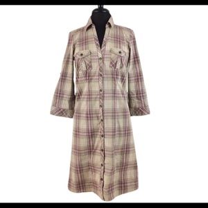 Sonoma Plaid Shirt Dress